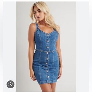 Garage Denim Button-Up Mini Dress